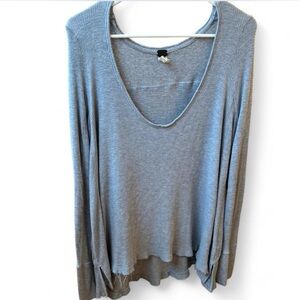 Free People Waffle Knit Top